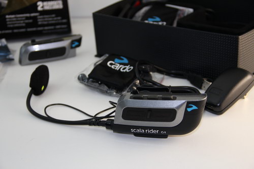 Motocycle helmet stle G4 communicator by Cardo Systems