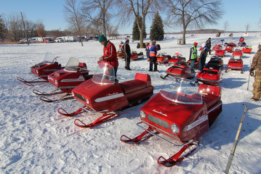 Vintage Snowmobiles in Waconia 2012 Featuring Chaparral